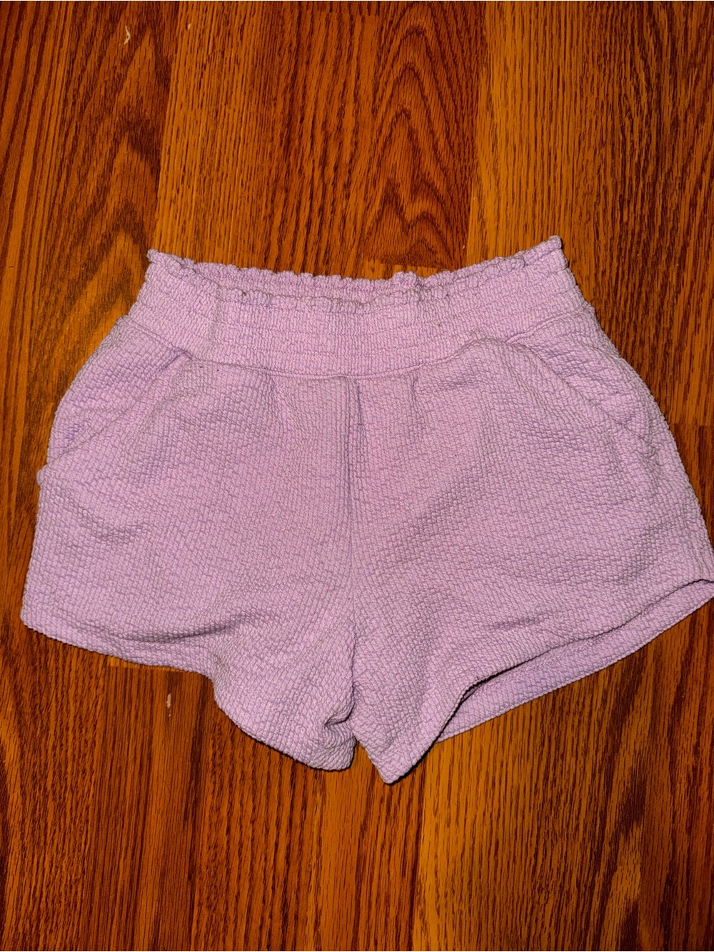 abercrombie kids Lavender Textured Pull-On Shorts